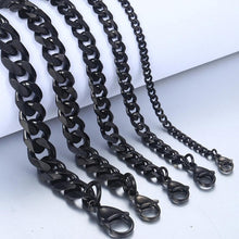 Load image into Gallery viewer, 2020 Classic Men Necklace Width 3 To 7 MM Stainless Steel Long Necklace For Men Women Chain Jewelry

