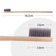 Load image into Gallery viewer, Y-Kelin New Charcoal Bamboo Toothbrush 12pcs Toothbrushes Natural Eco-Friendly Biodegradable Oral Care Healthy Wood Toothbrush
