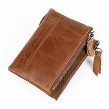 Load image into Gallery viewer, SOBU Wallet Men 100% Genuine Leather Short Wallet Vintage Cow Leather Coin Purse Casual Wallets Purse Standard Card Holders
