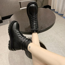 Load image into Gallery viewer, 2021 British Style Autumn and Winter Cotton Boots New Lace-up Latest Fashion Shoes Rubber Sole Womens Shoes
