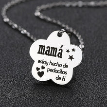 Load image into Gallery viewer, Vintage Mama Flower Pendant Necklace Engrave Heart Inspiring Letter Star Stainless Stee Charm Choker Jewelry Mothers Day Gift
