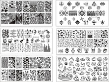 Load image into Gallery viewer, BIUTEE 10pcs/kit Nail Art Stamping Plates With Stamper Nail Art Plates Set Flower Christmas Holloween Design Manicure Stencil
