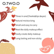 Load image into Gallery viewer, O.TWO.O Multifunctional Makeup Palette 3 IN 1 Lipstick Blush For Face Eyeshadow Lightweight Matte Lip Tint Natural Face Blush

