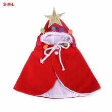 Load image into Gallery viewer, Christmas Pet Cat Cloak Santa Red Scarf Cap Cloak Headband Pet Dog Winter Christmas Clothes Costumes Gift Clothes Cosplay
