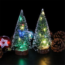 Load image into Gallery viewer, Plastic Mini Christmas Tree With LED Lights Xmas Festival Party Room Table Desktop Decorations Outdoor Garden Hanging Ornaments

