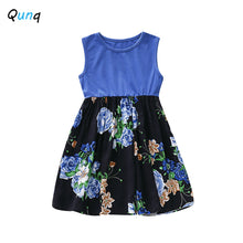 Load image into Gallery viewer, Qunq Mom and Daughter Matching Dress Summer Sleeveless Cotton Floral Family Outfits 2021 New A-line Women Girls Clothing
