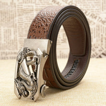 Load image into Gallery viewer, Fashion Crocodile Pattern Belt Luxury Alligator Automatic Buckle Men&#39;s Belts Dragon Buckle Strap Novelty Four Color
