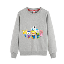 Load image into Gallery viewer, 2021 Autumn winter New Boys and Girls pororoing Hooded Sweater Baby Western Style Hooded Cartoon Shirt Children Clothing

