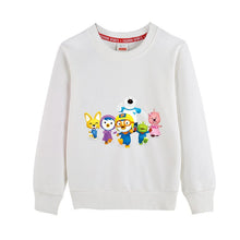 Load image into Gallery viewer, 2021 Autumn winter New Boys and Girls pororoing Hooded Sweater Baby Western Style Hooded Cartoon Shirt Children Clothing
