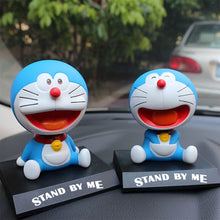 Load image into Gallery viewer, Cartoon Shake Head Doll Car Decoration Blue Fat Car Ornaments Pokonyan Doll Car Interior Decoration Lovely Auto Accessories Gift
