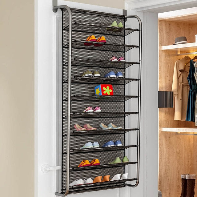 MultiLayer Wall-mounted Shoe Rack Hallway Space Saving Shoe Organizer Over the Door Shoes Hanger Shoe Cabinet for Home Furniture