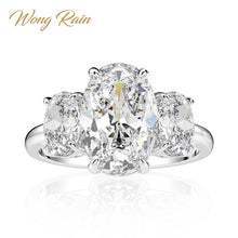 Load image into Gallery viewer, Wong Rain Luxury 100% 925 Sterling Silver Created Moissanite Gemstone Wedding Engagement Diamonds Ring Fine Jewelry Wholesale
