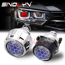 Load image into Gallery viewer, Sinolyn Headlight Lenses 2.5 Honeycomb Bixenon Lens HID Projector Devil Eyes Automobiles For H4 H7 Car Lights Accessories Tuning
