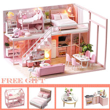 Load image into Gallery viewer, CUTEBEE DIY Dollhouse Wooden doll Houses Miniature Doll House Furniture Kit Casa Music Led Toys for Children Birthday Gift M21
