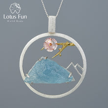 Load image into Gallery viewer, Lotus Fun Natural Raw Stone Bird Whisper Pendant without Necklace Real 925 Sterling Silver Creative Handmade Design Fine Jewelry
