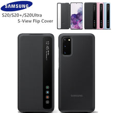 Load image into Gallery viewer, Original Samsung Mirror Smart View Flip Cover Case For Samsung Galaxy S20/S20+/S20 Plus/Ultra 5G Phone S-View LED Cases EF-ZG980
