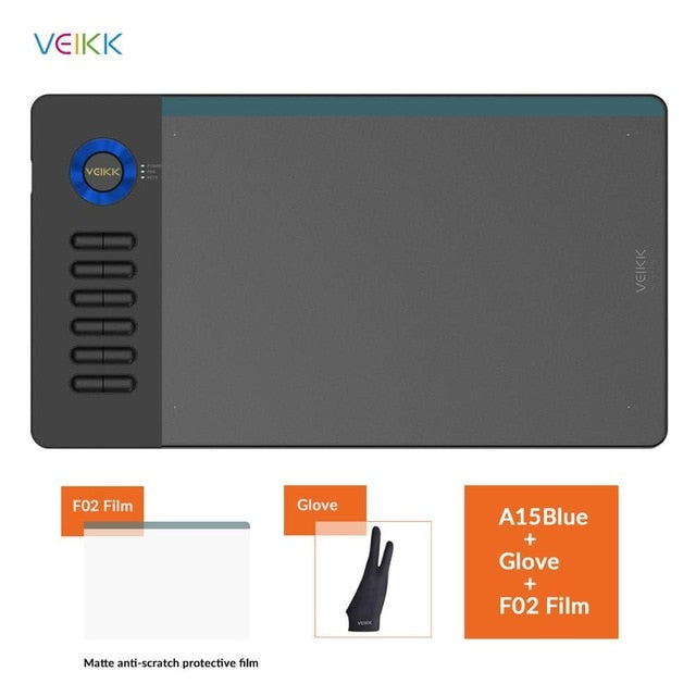 VEIKK Drawing Tablet  A15 Graphic Tablet 10x6 inches Digital Drawing Pad Online Education Art For Artists 8192 Levels Pressure