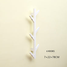 Load image into Gallery viewer, New 6/8 Hooks Coat Rack Wall Solid Wood Wall Hanging Living Room Bedroom Decorative Clothes Rack All Hat Rack Bamboo Furniture
