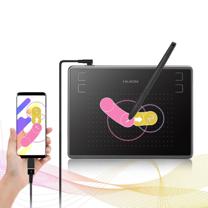 HUION H430P Digital Tablets Micro USB Signature Graphics Drawing Pen Tablet OSU Game Battery-Free Tablet With Gift