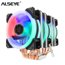 Load image into Gallery viewer, ALSEYE ST-90 CPU Cooler 6 Heatpipe with RGB 4pin CPU Fan High Quality CPU Cooling New Arrival support LGA775/115X/1200/1366/2011
