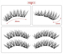 Load image into Gallery viewer, 3D magnetic eyelashes With 3/4 Magnets handmade makeup Mink eyelashes extended false eyelashes Reusable false eyelashes Dropship

