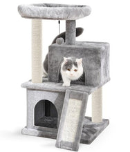 Load image into Gallery viewer, Cat Tree Furniture Tower Climb Activity Tree Scratcher Play House Kitty Tower Furniture Pet Play House
