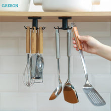 Load image into Gallery viewer, kitchen hook organizer bathroom hanger wall dish drying rack holder for lid cooking accessories Cupboard storage Cabinet shelf
