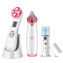 Load image into Gallery viewer, RF EMS LED Face Light Therapy Beauty Machine Anti Aging Wrinkles + Vacuum Suction Blackhead Remover + MIni Nano Mister Spayer 48
