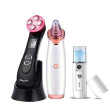 Load image into Gallery viewer, RF EMS LED Face Light Therapy Beauty Machine Anti Aging Wrinkles + Vacuum Suction Blackhead Remover + MIni Nano Mister Spayer 48
