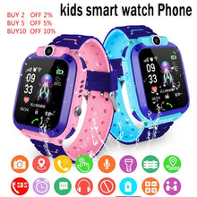 Load image into Gallery viewer, Q12 Children&#39;s Smart Watch SOS Phone Watch Smartwatch For Kids With Sim Card Photo Waterproof IP67 Kids Gift For IOS Android
