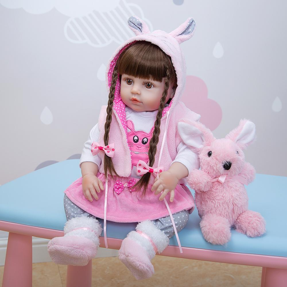 Wholesale KEIUMI bebe Reborn silicone Full Body 48 CM Realistic Princess Doll Baby Toys For Girl Children's Day Birthday Gifts