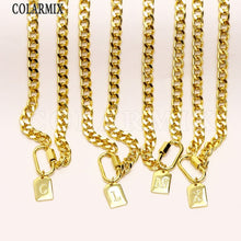 Load image into Gallery viewer, 10 letters necklace alphabets chain necklace for women big chain jewelry 40.5 cm length not fade color necklace for women 9630
