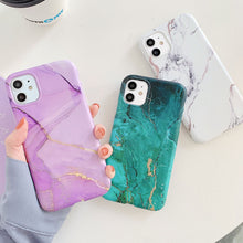 Load image into Gallery viewer, Marble Crack Matte Phone Cases For iphone 12 mini 11 Pro Max SE 2020 XS Max XR X 7 8 Plus Case Cover Silicone Soft TPU IMD Back
