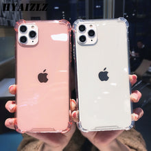 Load image into Gallery viewer, Transparent Shockproof Case for iPhone 12 mini 11 Pro Max XS XR X 6S 7 8 Plus Clear Anti-knock Phone Shell Soft TPU Back Cover
