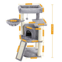 Load image into Gallery viewer, Luxury Pet Cat Tree House Condo Furniture Multi-Layer Cat Tree with Ladder Toy Sisal Scratching Post for Cat Climbing JumpingToy

