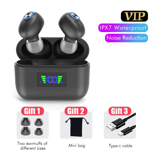 Bluetooth Wireless Headphones with Mic Sports Waterproof TWS Bluetooth Earphones key Control Wireless Headsets Earbuds Phone