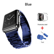 Load image into Gallery viewer, Stainless Steel Strap For Apple watch band 40mm 44mm 5 4 3 watch strap 38mm 42mm Bracelet Sport Metal WatchBand for iWatch 3 2 1
