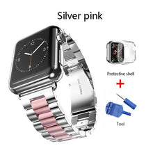 Load image into Gallery viewer, Stainless Steel Strap For Apple watch band 40mm 44mm 5 4 3 watch strap 38mm 42mm Bracelet Sport Metal WatchBand for iWatch 3 2 1

