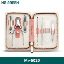 Load image into Gallery viewer, MR.GREEN Manicure Set Pedicure Sets Nail Clippers Tools Stainless Steel Professional Nail Scissors Cutter Travel Case Kit 7in1
