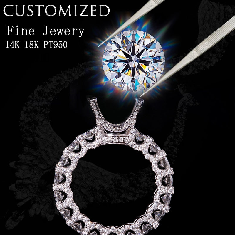 Customize Jewelry Service custom moissanite ring, GIA Diamond ring or ,emerald ring ,Ruby ring in 14K, 18K ,Pt950
