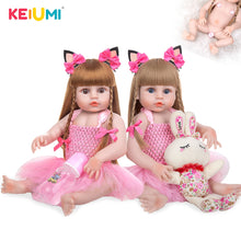 Load image into Gallery viewer, KEIUMI 19 Inch Reborn Baby Doll Realistic Full Silicone Body Bebe Reborn Menina Waterproof Toy For Birthday Christmas Gifts
