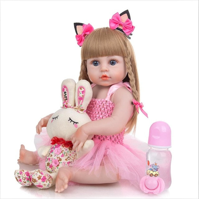 KEIUMI 19 Inch Reborn Baby Doll Realistic Full Silicone Body Bebe Reborn Menina Waterproof Toy For Birthday Christmas Gifts