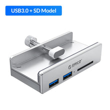 Load image into Gallery viewer, ORICO Clip-type USB 3.0 HUB Aluminum External Multi 4 Ports USB Splitter Adapter for Desktop Laptop Computer Accessories(MH4PU)
