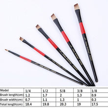 Load image into Gallery viewer, Artist Paint Brush Set 5Pcs High Quality Nylon Hair Wood Black Handle Watercolor Acrylic Oil Brush Painting Art Supplies
