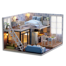 Load image into Gallery viewer, CUTEBEE DIY Doll House Wooden Doll Houses Miniature Dollhouse Furniture Kit with LED Toys for Children Christmas Gift  L023
