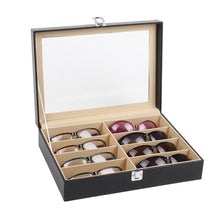 Load image into Gallery viewer, 8-Grid Eye Glasses Case Eyewear Sunglasses Display Storage Box Holder Organizer Watch Case
