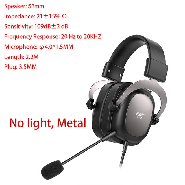 HAVIT Wired Headset Gamer PC 3.5mm PS4 Headsets Surround Sound & HD Microphone Gaming Overear Laptop Tablet Gamer