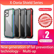 Load image into Gallery viewer, X-Doria Defense Shield Phone Case For iPhone 11 Pro Max Military Grade Drop Tested Case Cover For iPhone 11 Pro Aluminum Cover
