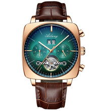Load image into Gallery viewer, watch men luxury mechanical automatic chronograph Square Large Dial Watch Hollow Waterproof 2020 New mens fashion watches swiss
