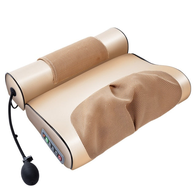 Jinkairui Neck Massage Pillow Electrical Cervical Traction Massager Wormwood Hot Compress Relief Back Shoulder Pain Body Health